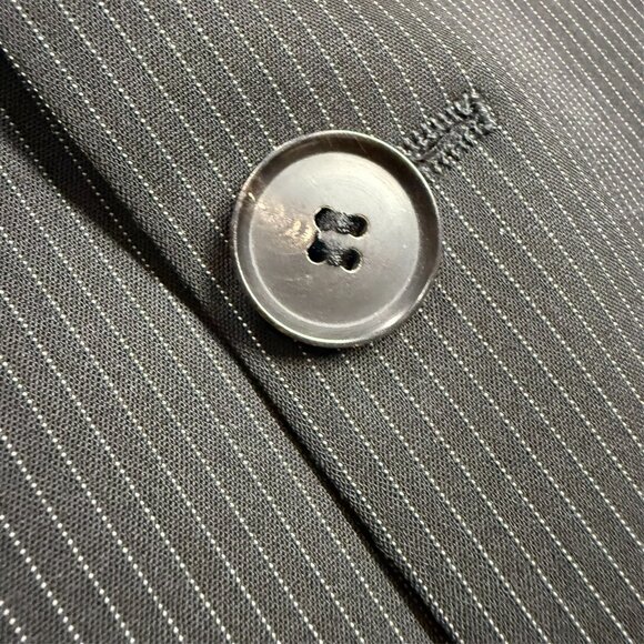 Hugo Boss Suit Pinstripe 2pc Black Stretch Wool Bertolucci/Movie 42R 34x28 - Picture 6 of 13